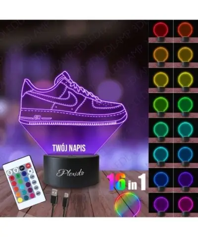 Lampka Nocna 3D LED LAMP But Sportowy Nike Force 1