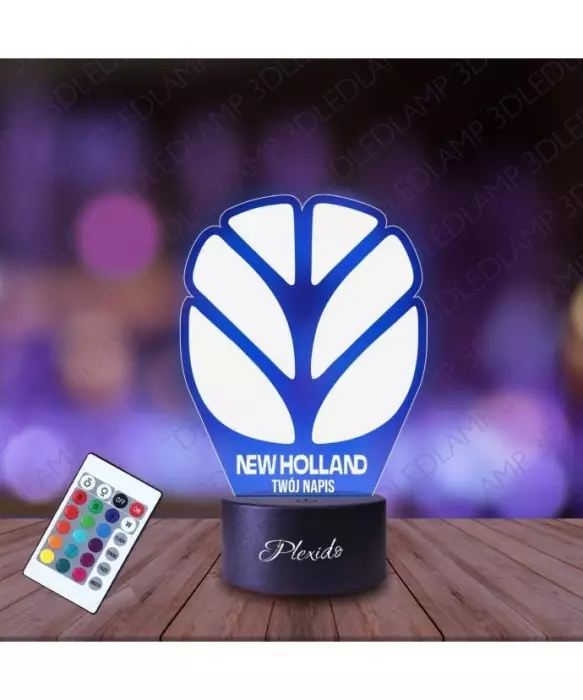 Lampka Nocna 3D LED LAMP Prezent dla Fana Rolnictwa New Holland Logo