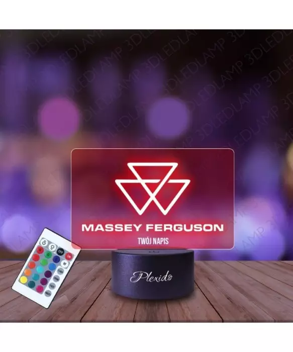 Lampka Nocna 3D LED LAMP Prezent dla Fana Rolnictwa Massey Ferguson Logo