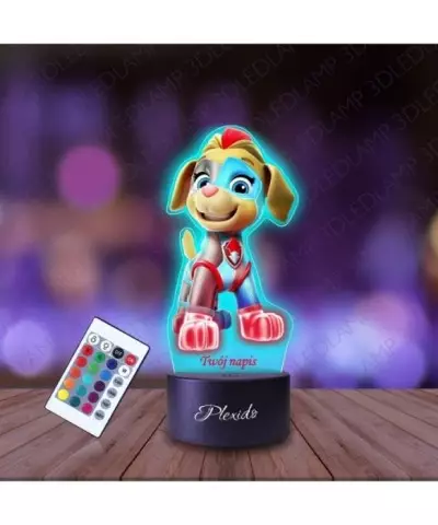 Lampka Nocna 3D LED LAMP z Nadrukiem UV Psi Patrol Ella