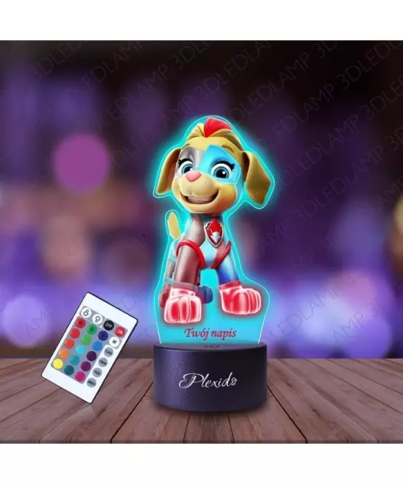 Lampka Nocna 3D LED LAMP z Nadrukiem UV Psi Patrol Ella