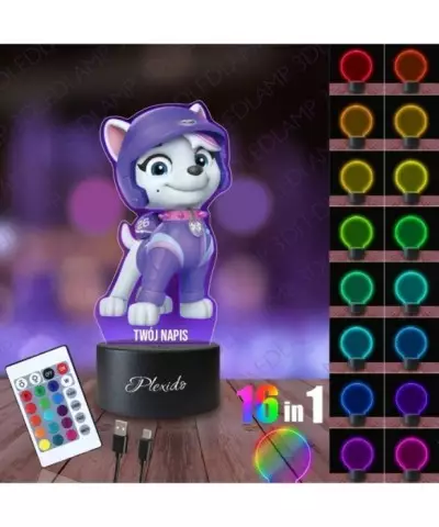 Lampka Nocna 3D LED LAMP z Nadrukiem UV Psi Patrol Roxi