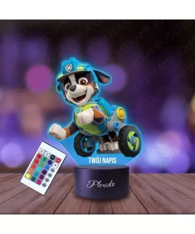 Lampka Nocna 3D LED LAMP z Nadrukiem UV Psi Patrol Rex