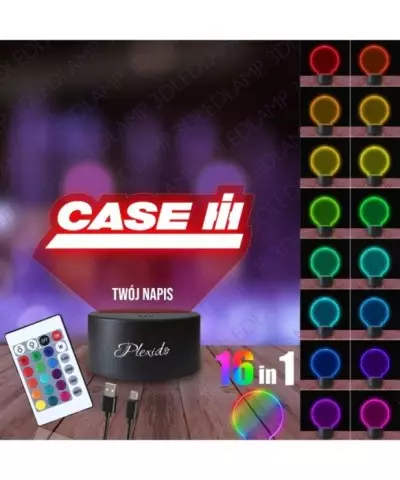 Lampka Nocna 3D LED LAMP  Prezent dla Fana Rolnictwa Case Emblemat