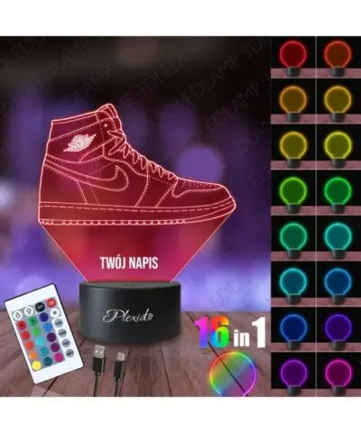 Lampka Nocna 3D LED LAMP But Sportowy Nike Air Jordan