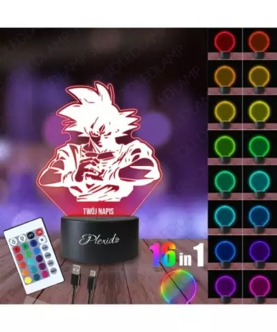 Lampka Nocna 3D LED LAMP Prezent dla fana Anime Dragon Ball Son Goku 2