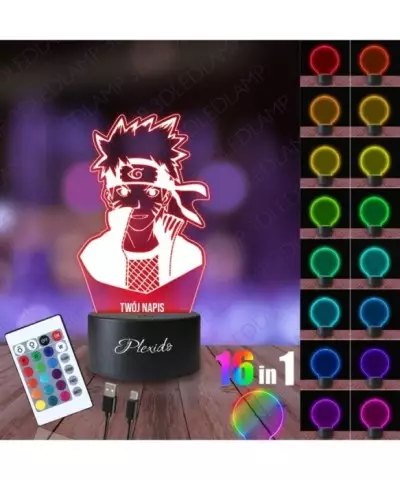 Lampka Nocna 3D LED LAMP Prezent dla fana Anime Naruto 2