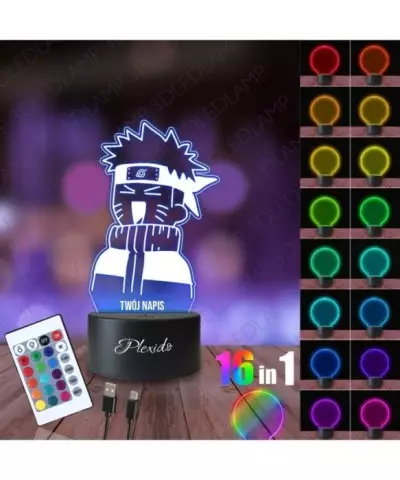 Lampka Nocna 3D LED LAMP Dla fana Anime Naruto Laugh 2