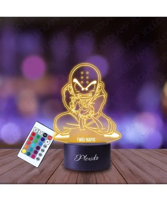 Lampka Nocna 3D LED LAMP Prezent dla fana Anime Dragon Ball Dragon Ball Krillin