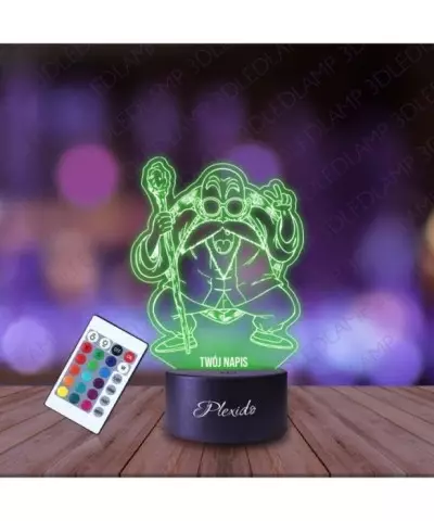 Lampka Nocna 3D LED LAMP Prezent dla fana Anime Dragon Ball Roshi Genialny Żółw