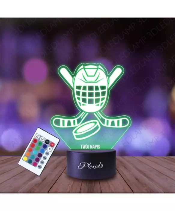 Lampka Nocna 3D LED LAMP Sport Hokej Kije Kask