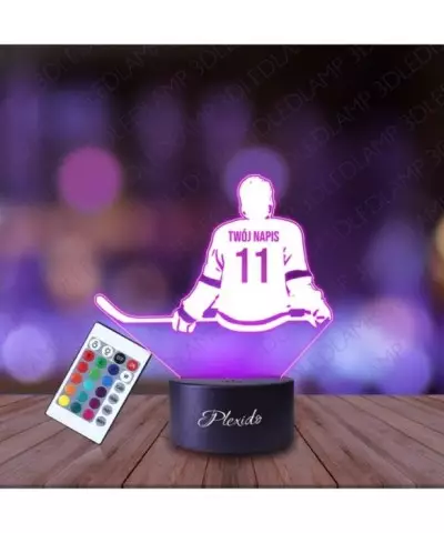 Lampka Nocna 3D LED LAMP Hobby Sport Hokej Zawodnik Hokeja