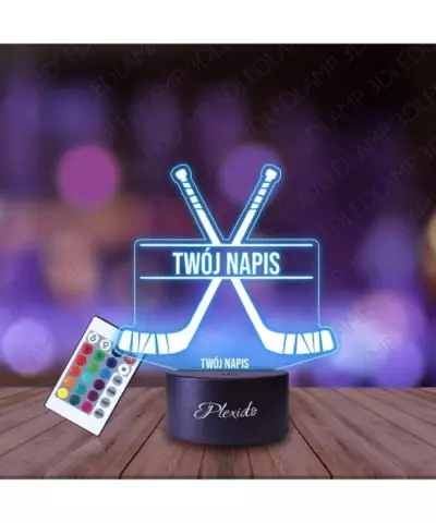 Lampka Nocna 3D LED LAMP Hobby Sport Hokej Kije Hokejowe