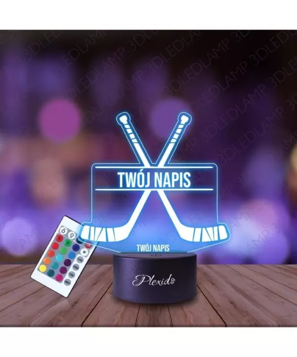 Lampka Nocna 3D LED LAMP Hobby Sport Hokej Kije Hokejowe