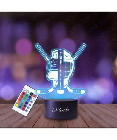 Lampka Nocna 3D LED LAMP Dla Fana Hokej Kije Hokejowe