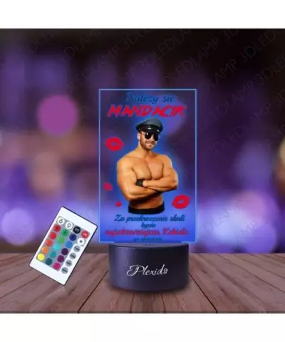 Lampka Nocna 3D LED LAMP z Nadrukiem UV Prezent na Dzień Kobiet Urodziny Mandacik