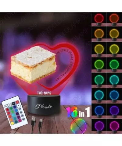 Lampka Nocna 3D LED LAMP z Nadrukiem UV Prezent na Dzień Kobiet Dzień Chłopaka 2