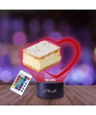 Lampka Nocna 3D LED LAMP z Nadrukiem UV Prezent na Dzień Kobiet Dzień Chłopaka