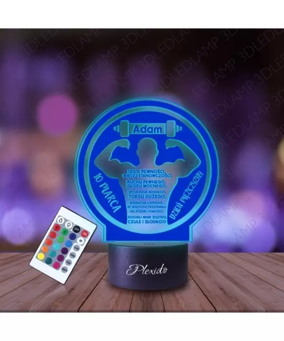 Lampka Nocna 3D LED LAMP Prezent Dzień Mężczyzny Kulturysta