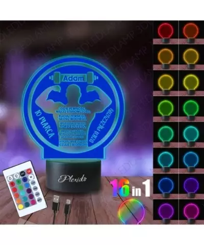 Lampka Nocna 3D LED LAMP Prezent Dzień Mężczyzny Kulturysta 2