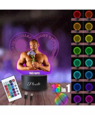 Lampka Nocna 3D LED LAMP z Nadrukiem UV Prezent na Dzień Kobiet Urodziny Kwiaty Dla Wspaniałej 2