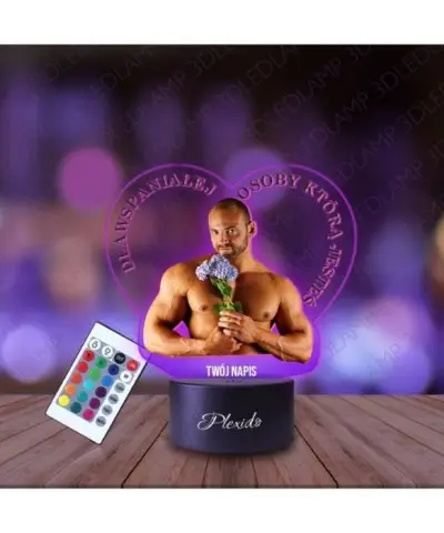 Lampka Nocna 3D LED LAMP z Nadrukiem UV Prezent na Dzień Kobiet Urodziny Kwiaty Dla Wspaniałej