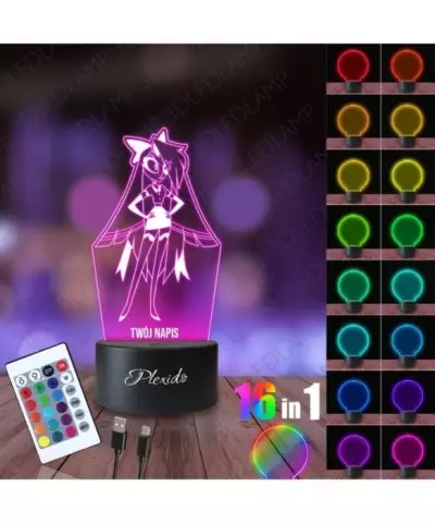 Lampka Nocna 3D LED LAMP Hazbin Hotel Vaggie 2