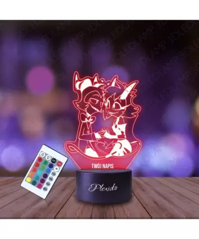 Lampka Nocna 3D LED LAMP Hazbin Hotel Moxxie Milly