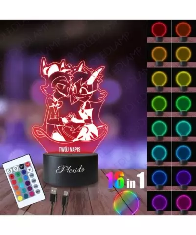 Lampka Nocna 3D LED LAMP Hazbin Hotel Moxxie Milly 2