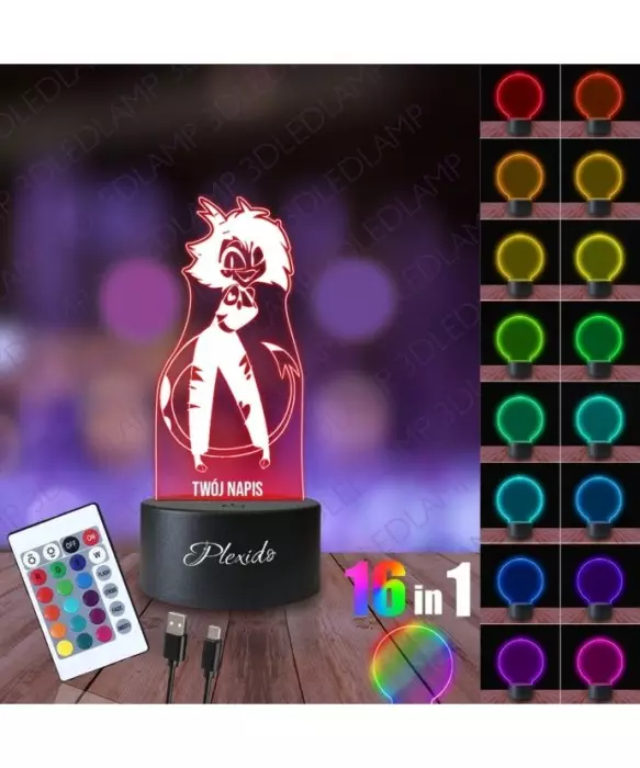 Lampka Nocna 3D LED LAMP Helluva Boss Millie 2