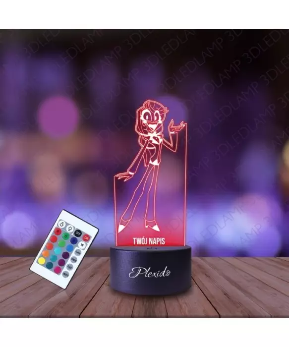 Lampka Nocna 3D LED LAMP Hazbin Hotel Charlie