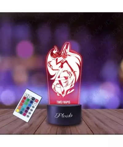 Lampka Nocna 3D LED LAMP Hazbin Hotel Charlie Morningstar