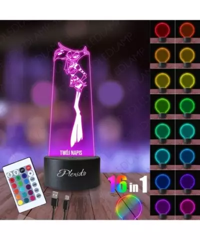 Lampka Nocna 3D LED LAMP Hazbin Hotel Angel