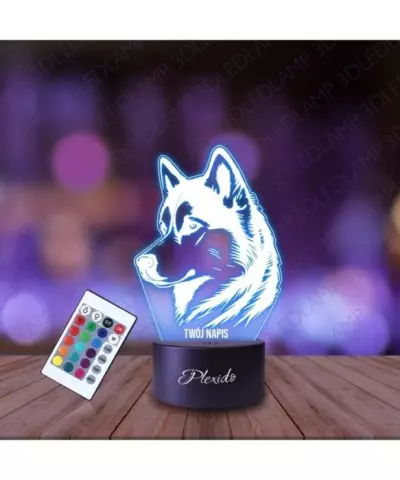 Lampka Nocna 3D LED LAMP Pies Syberian Husky