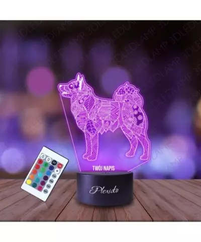 Lampka Nocna 3D LED LAMP Pies Shiba Inu Mandala