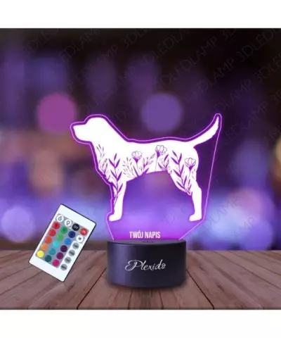 Lampka Nocna 3D LED LAMP Pies Lablador Kwiaty