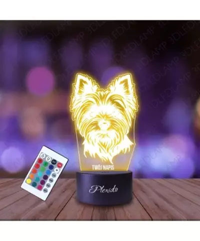 Lampka Nocna 3D LED LAMP Pies York Yorkshire Terier