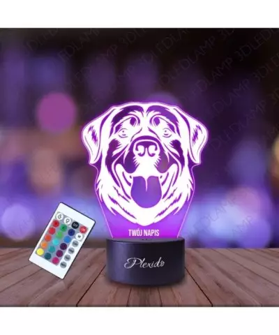 Lampka Nocna 3D LED LAMP Pies Rottweiler