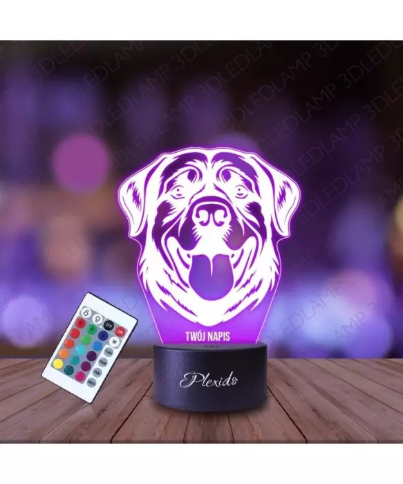 Lampka Nocna 3D LED LAMP Pies Rottweiler
