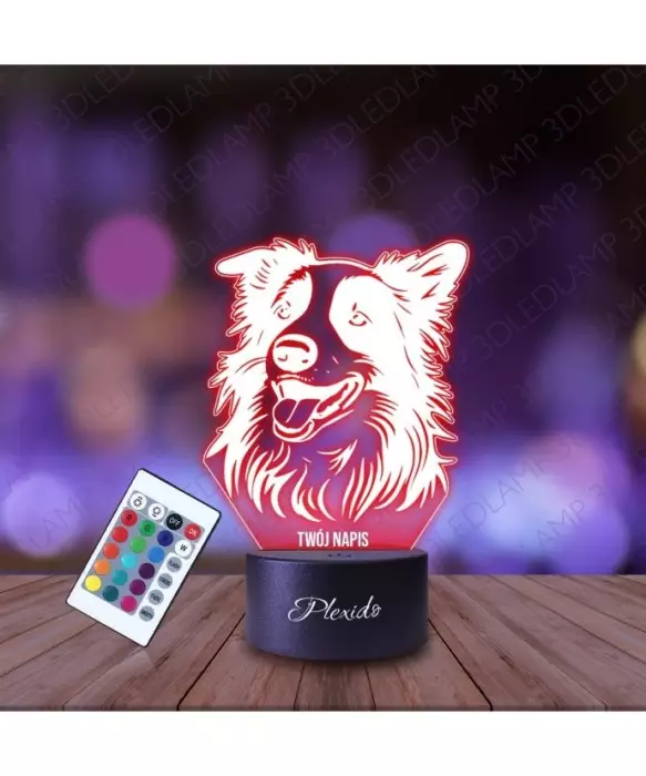 Lampka Nocna 3D LED LAMP Pies Border Collie