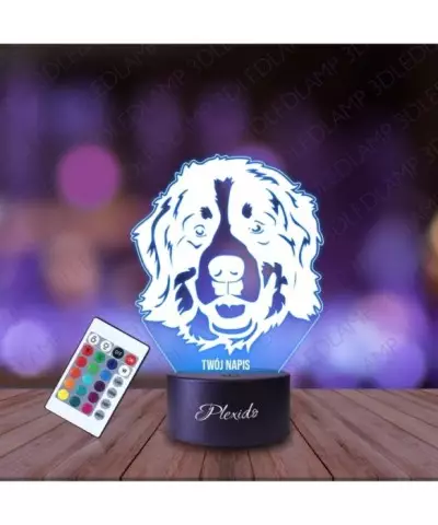 Lampka Nocna 3D LED LAMP Pies Berneńczyk Pasterski