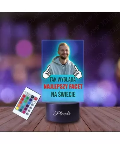 Lampka Nocna 3D LED LAMP z Nadrukiem UV Prezent na Dzień Mężczyzny Tak Wygląda