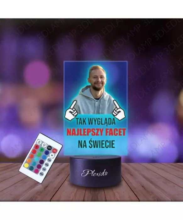 Lampka Nocna 3D LED LAMP z Nadrukiem UV Prezent na Dzień Mężczyzny Tak Wygląda