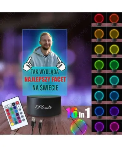 Lampka Nocna 3D LED LAMP z Nadrukiem UV Prezent na Dzień Mężczyzny Tak Wygląda 2