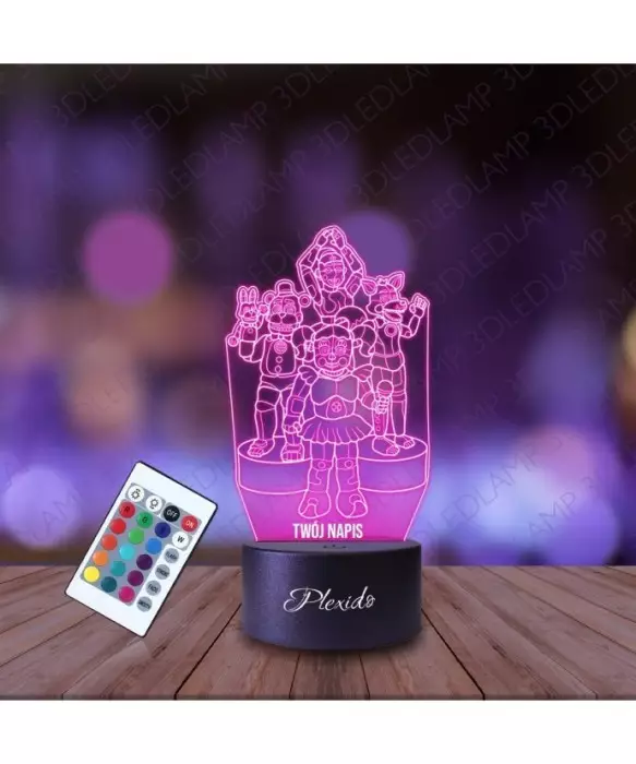 Lampka Nocna 3D LED LAMP Five Nights at Freddy's FNAF Team