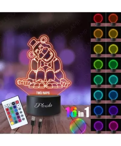 Lampka Nocna 3D LED LAMP Five Nights at Freddy's FNAF Golden Freddy 2