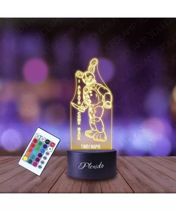 Lampka Nocna 3D LED LAMP Five Nights at Freddy's FNAF Spring Bonnie