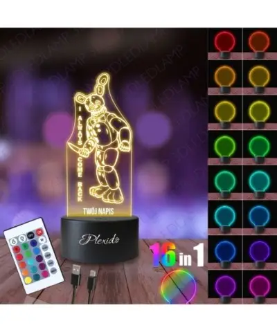 Lampka Nocna 3D LED LAMP Five Nights at Freddy's FNAF Spring Bonnie 2