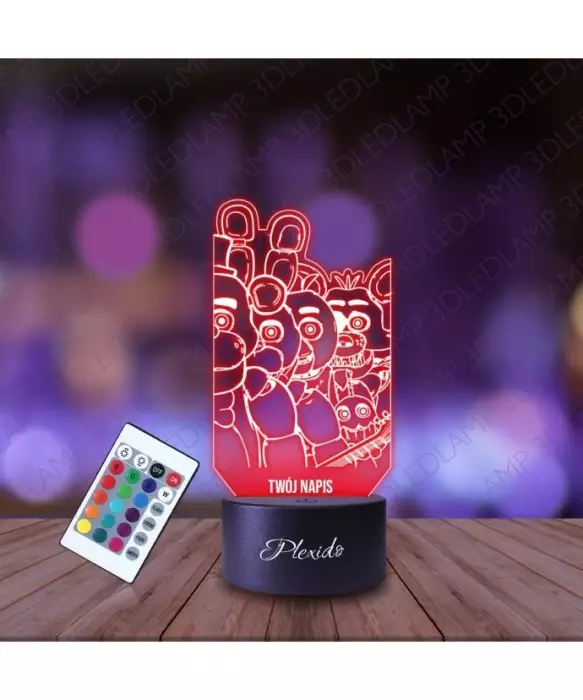 Lampka Nocna 3D LED LAMP Five Nights at Freddy's FNAF Film