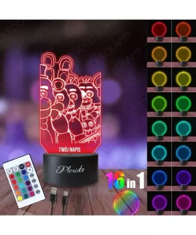Lampka Nocna 3D LED LAMP Five Nights at Freddy's FNAF Film 2